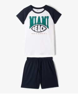 Pyjashort imprimé dépareillé garçon